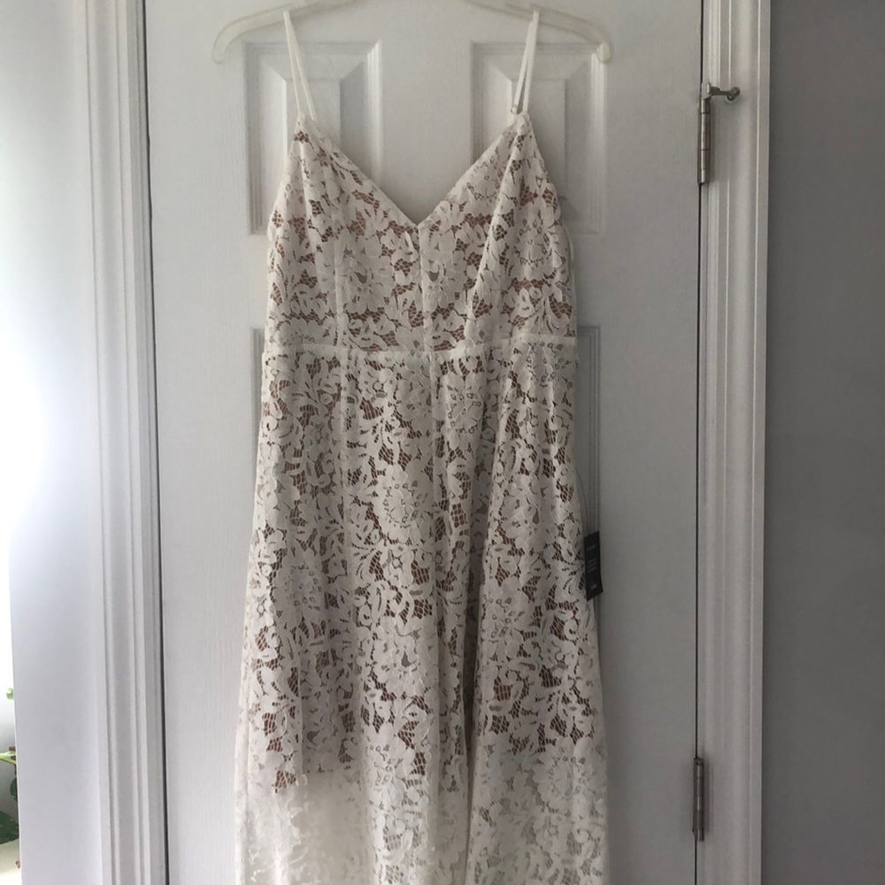 Lulu’s white knee length dress. Never worn- just waited too long to return!